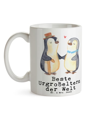 Mr. & Mrs. Panda Trinkbecher Pinguin Beste Urgroßeltern der Welt... in Weiß