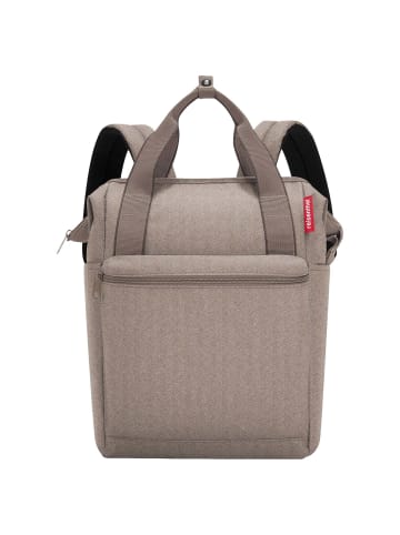 Reisenthel travelling allrounder R - Rucksack 40 cm (smiley grey) in herringbone mokka