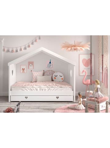 58 aufm Kessel HAUSBETT Kamila 3 213x172x99 aus Massivholz+MDF in Weiß