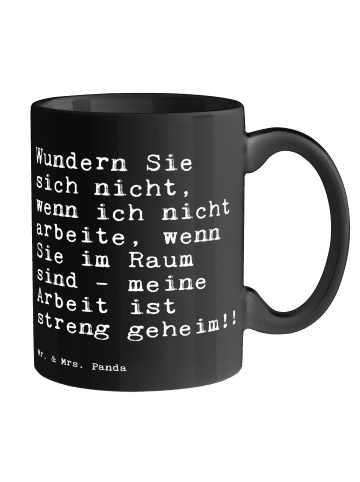 Mr. & Mrs. Panda Teetasse Wundern Sie sich nicht,... mit Spruch in Schwarz