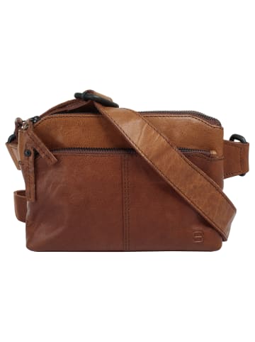 SPIKES & SPARROW Gürteltasche echt Leder in cognac