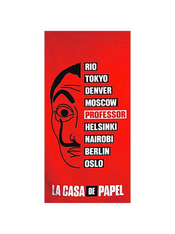La Casa De Papel Strand-/Badetuch La Casa de Papel - (L) 140 cm x (B) 70 cm in Rot