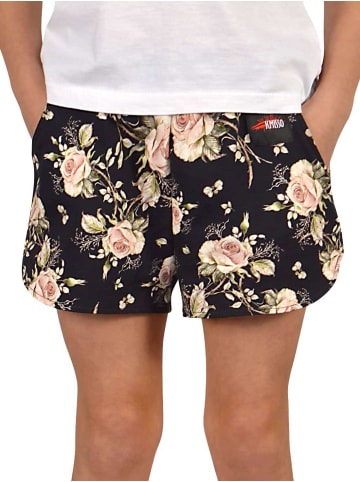 Kmisso Shorts in Schwarz-Blume