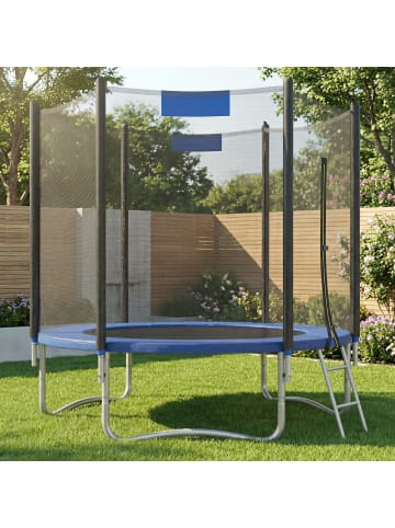 SONGMICS Gartentrampolin Saul in Blau - (H)239 x Ø244 cm