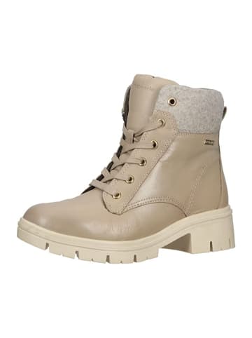 Jana Schnür-Stiefeletten für Damen in creme