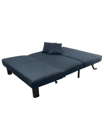 others FALTSOFA Kalomira Bezug Flachgewebe Metall schwarz / blau