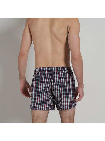 Bugatti Webboxershorts 2er Pack in Navy / Rot / Karo