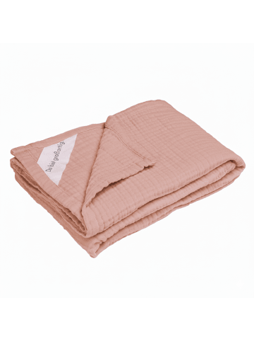 Räuberella Musselin Decke zartes Rosenholz in Rosa -100 x 75 cm