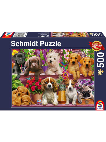 Schmidt Spiele Hunde im Regal Puzzle 500 Teile | Erwachsenenpuzzle Standard