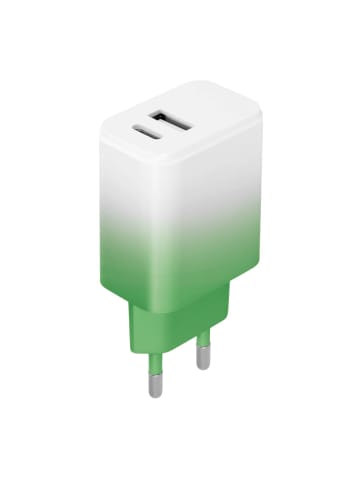 Setty Setty Ladegerät USB + USB-C 20W LSIG-AC-20 Minze-Weiß-Verlauf