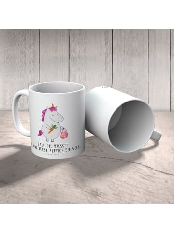 Mr. & Mrs. Panda Kindertasse Einhorn Gemüse mit Spruch in Weiß