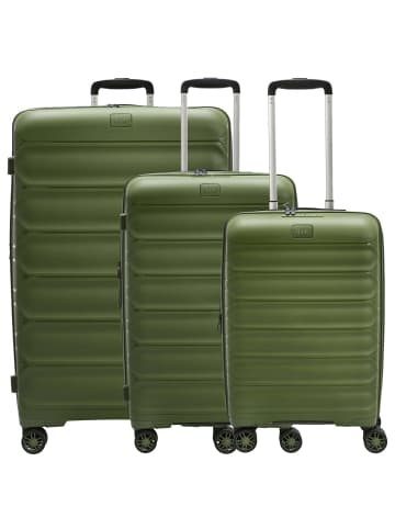 D&N Travel Line 4700+ - Trolley-Set 3tlg. (schwarz) in olive green