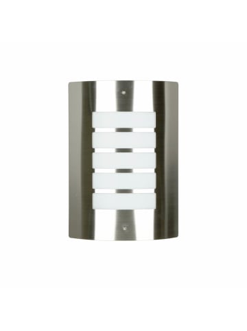 Licht-Erlebnisse Außen Wandlampe (B)23 x (H)31 cm in Edelstahl Weiß