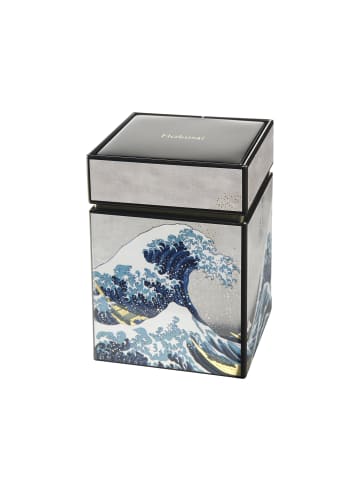 Goebel Teedose " Hokusai Die Welle " in blau weiß