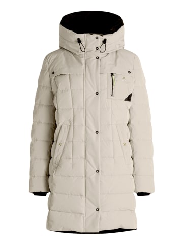 AMBER & JUNE Winterjacke mit Kapuze in Silver Cloud