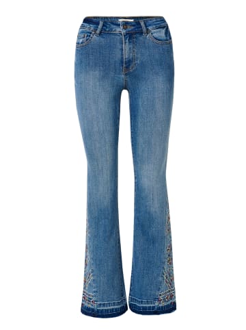 KOROSHI Bestickte Bootcut-Jeans für Damen in blau