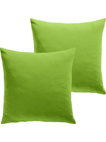 REDBEST Single-Jersey Kuschelkissenbezug 2er-Pack San Francisco in apfelgrün