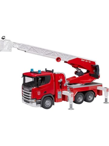 bruder Spielzeugauto ScaniaSuper 560R Feuerwehr, Wasserpumpe, Licht und Sound - ab 3 J