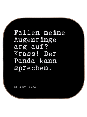 Mr. & Mrs. Panda Bierdeckel Fallen meine Augenringe arg... mit S... in Schwarz