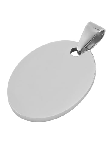 Adeliás Unisex Anhänger – Gravuranhänger aus Edelstahl in silber