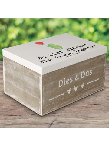 Mr. & Mrs. Panda Aufbewahrungsbox Angst überwinden mit Spruch in Weiß