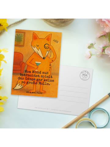 Mr. & Mrs. Panda Postkarte Fuchs Lord Design mit Spruch in Weiß
