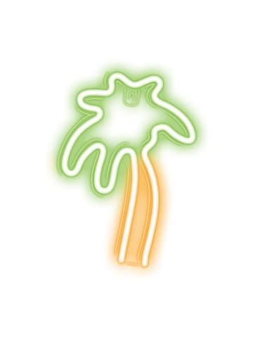 Forever Lights Neon LED Zeichen Licht USB LED Licht Home Leuchtschild Nachtlicht Palme-Grün/Orange in Orange