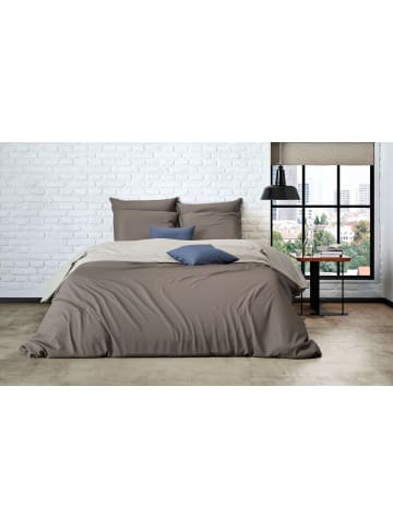 Mistral Home Mistral Perkal Wendebettwäsche in Beige/Khaki