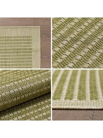 KADIMA DESIGN Teppich Outdoor Waschbar Einfarbig DAFNE Strapazierfähig OEKO-TEX in Grün