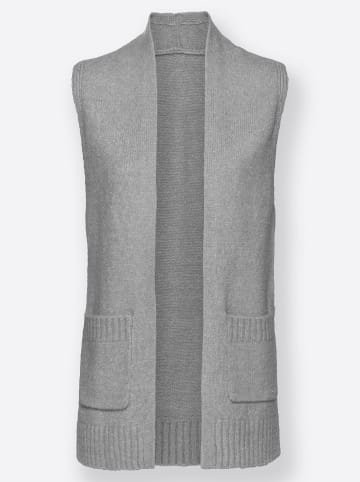 WITT WEIDEN Longweste in hellgrau-meliert