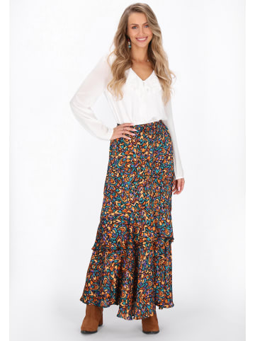 IZIA Women Skirt in green multicolor