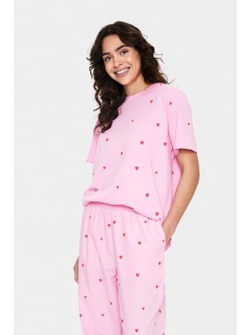 SAINT TROPEZ T-shirt DagniSZ Lockere Passform in Bonbon Flame Hearts