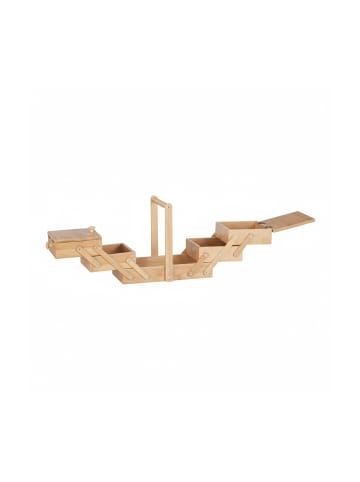 relaxdays Nähkästchen in Natur - (B)24x (H)20 x (T)13,5 cm
