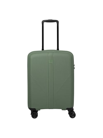 travelite Air Stripe - 4-Rollen-Kabinentrolley 55 cm (black) in grün
