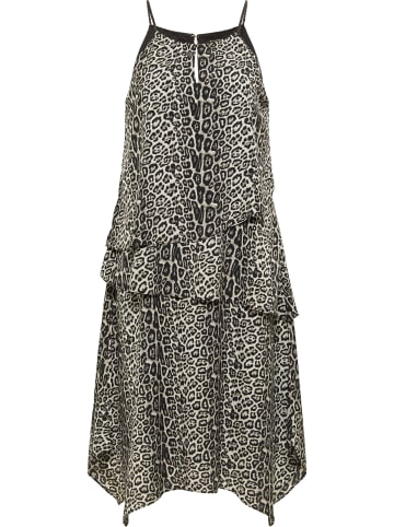 faina Damen Kleid Mit Leoprint in Grau Leo