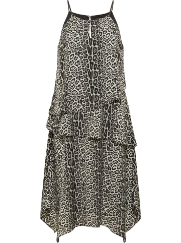 faina Kleid Mit Leoprint in Grau Leo