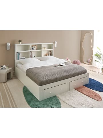 Beliani Doppelbett TARARE in Weiß - (W) 184 x (H) 125 x (L) 220 cm