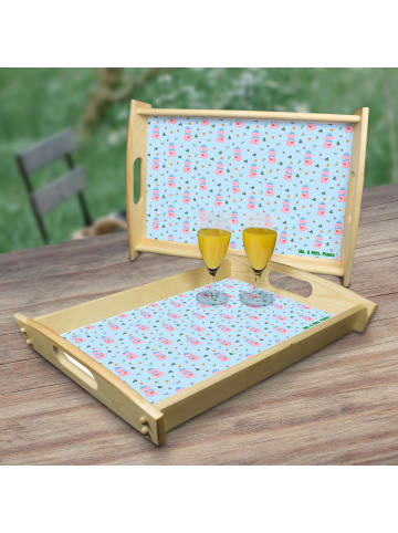 Mr. & Mrs. Panda Tablett Schweinchen Glühwein ohne Spruch in Blau