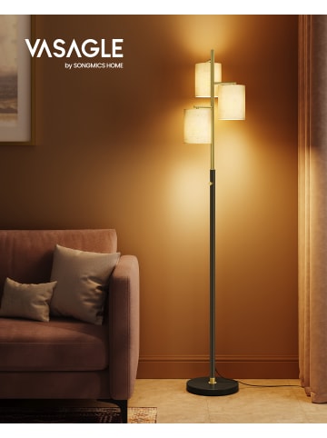VASAGLE Stehleuchte Lusia in Gold-Schwarz - (B)29 x (H)173 x (T)29 cm