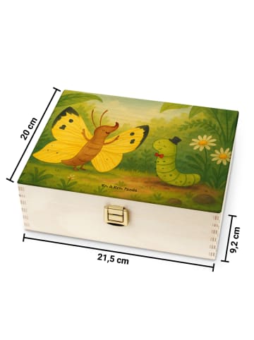 Mr. & Mrs. Panda Tee Box Raupe Schmetterling Design ohne Spruch in Weiß