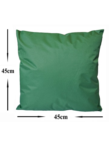 JACK 2er Set Outdoor Dekokissen Uni 45x45cm inkl. Füllung in Dunkelgrün