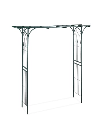 relaxdays Rosenbogen in Dunkelgrün - (B)202 x (H)205 x (T)52 cm