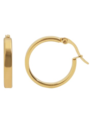 Adeliás Damen Ohrringe – Creole aus Edelstahl in gold