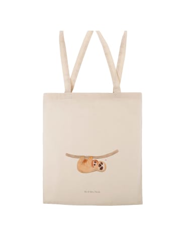 Mr. & Mrs. Panda Shopping Tasche Faultier Kind ohne Spruch in Creme