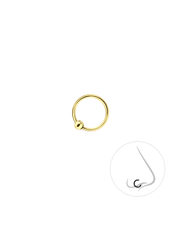 Alexander York NASENRING 8 mm in Gold in 925 Sterling Silber