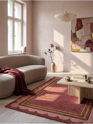 KADIMA DESIGN Wollteppich fussbodenheizung-geeignet WENSUM handgetuftet in Beerenrot