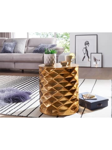 KADIMA DESIGN Beistelltisch 43,5x48x43,5 cm Aluminium Couchtisch Orientalisch