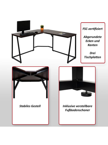 MCW Eck-Schreibtisch K66, Dunkelbraun