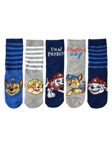 Paw Patrol 5er Pack Paw Patrol Socken Chase, Marshall & Rubble Söckchen in Mehrfarbig