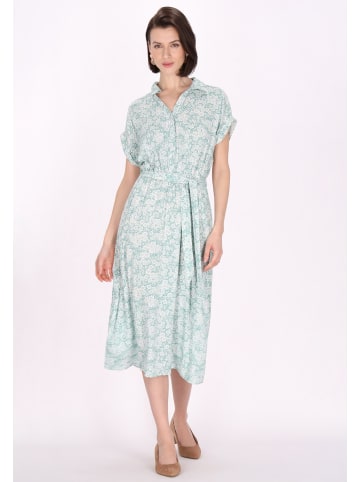 Usha Women Dress in turquoise white
